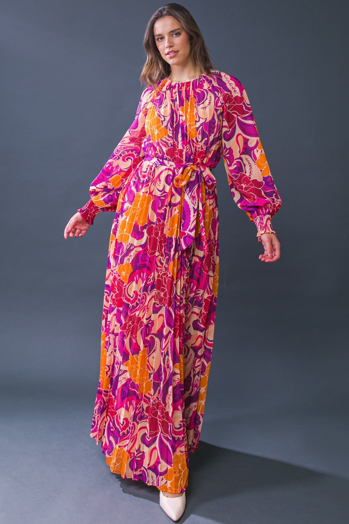 CHANGING LOCATIONS WOVEN MAXI DRESS Flying Tomato